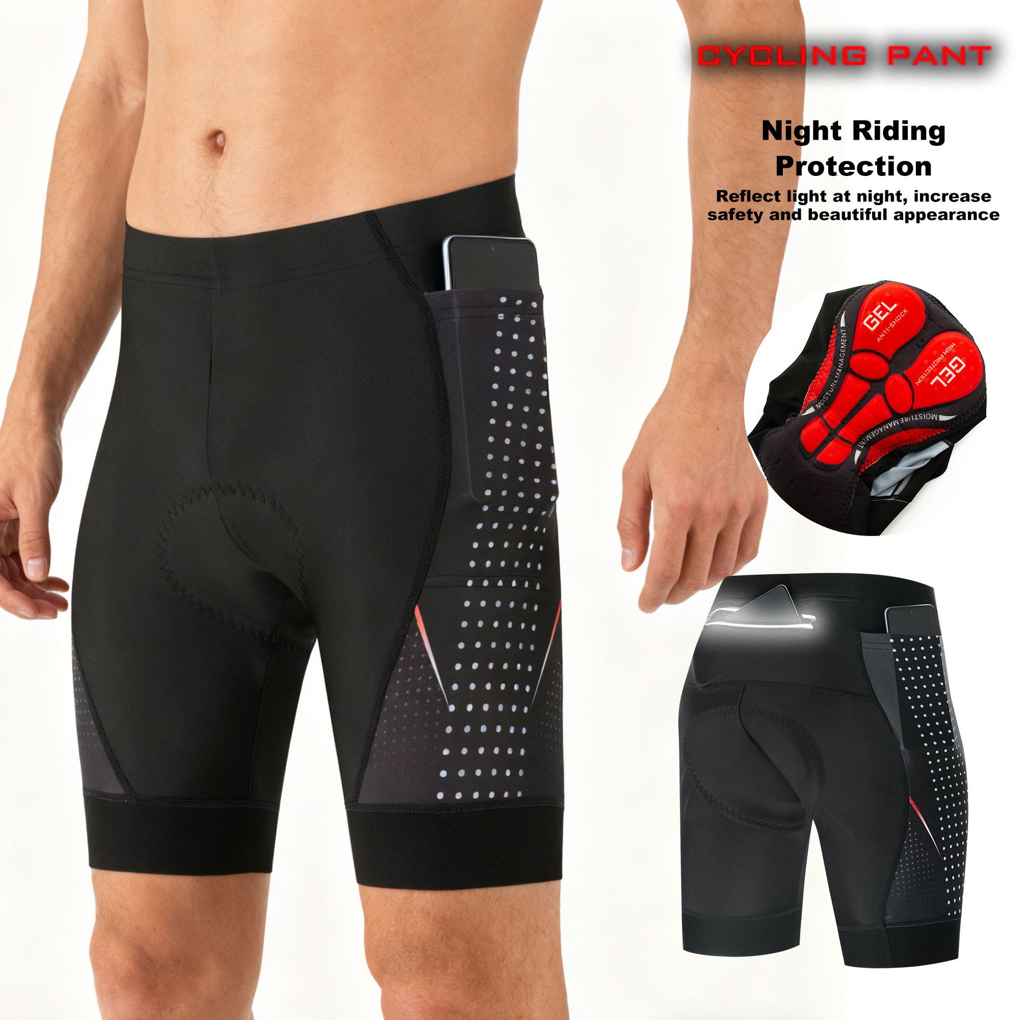 Cycling Gear Padding - Велосипедные шорты премиум-класса с 5D гелевыми
