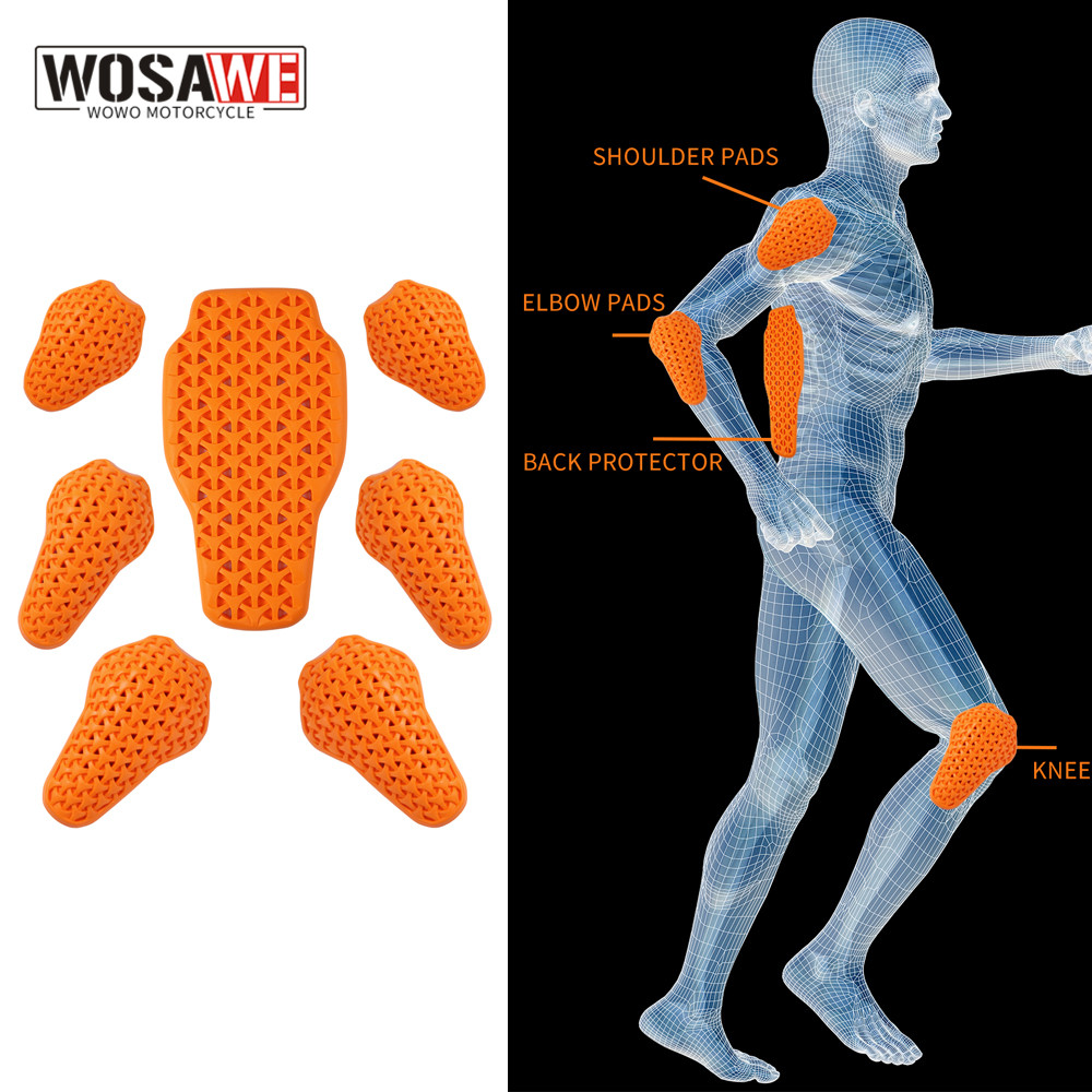 Cycling Gear Padding - WOSAWE мотоциклетная куртка, защитные подкладки, накладки