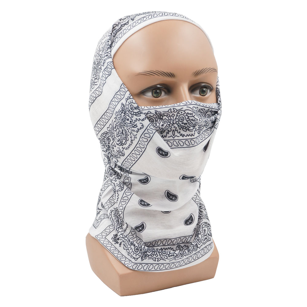 Белый пейсли Neck Gater Tube д – обзор и цена Cycling Gear Black